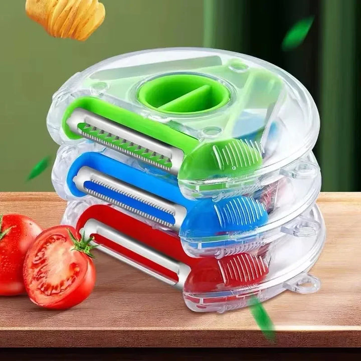 Magic Trio Edelstahl Klingen Schäler Schneider Reibe Julienne Cutter | Karnz