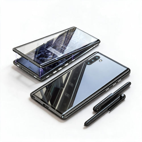 Sandsberg Magnetische Handyhülle mit doppelseitigem Panzerglas – für Samsung Galaxy S23/S22/S21/S20 & Note 20/10