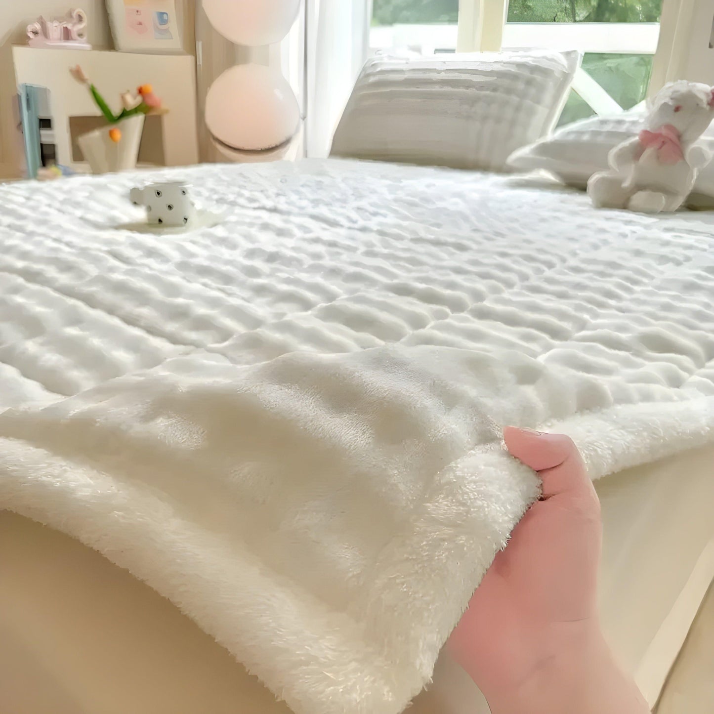 VelvetRest Bettwäsche - Wärmerer Winter Milchvelours Anti-Rutsch Matratzenbezug | Karnz
