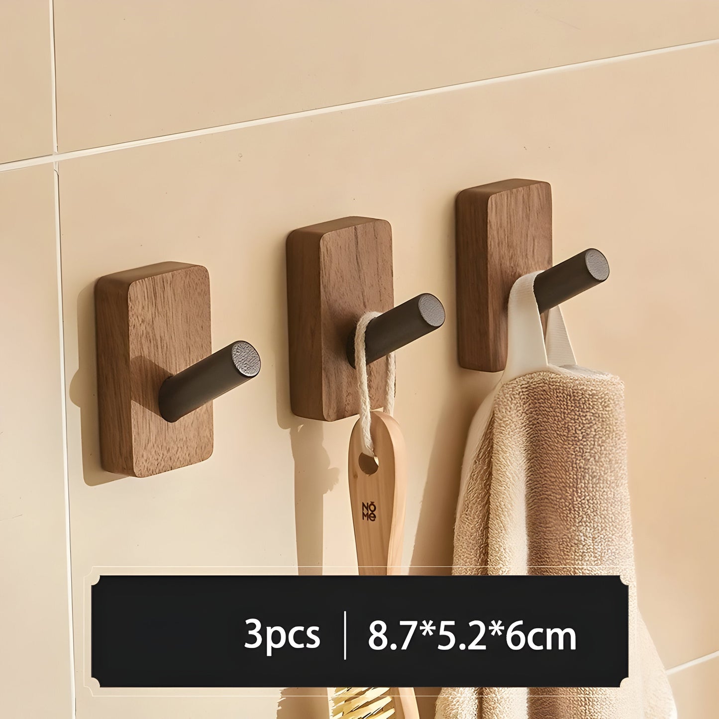 WoodenGrip Haken - Holz-Wandhaken im nordischen Stil | Karnz