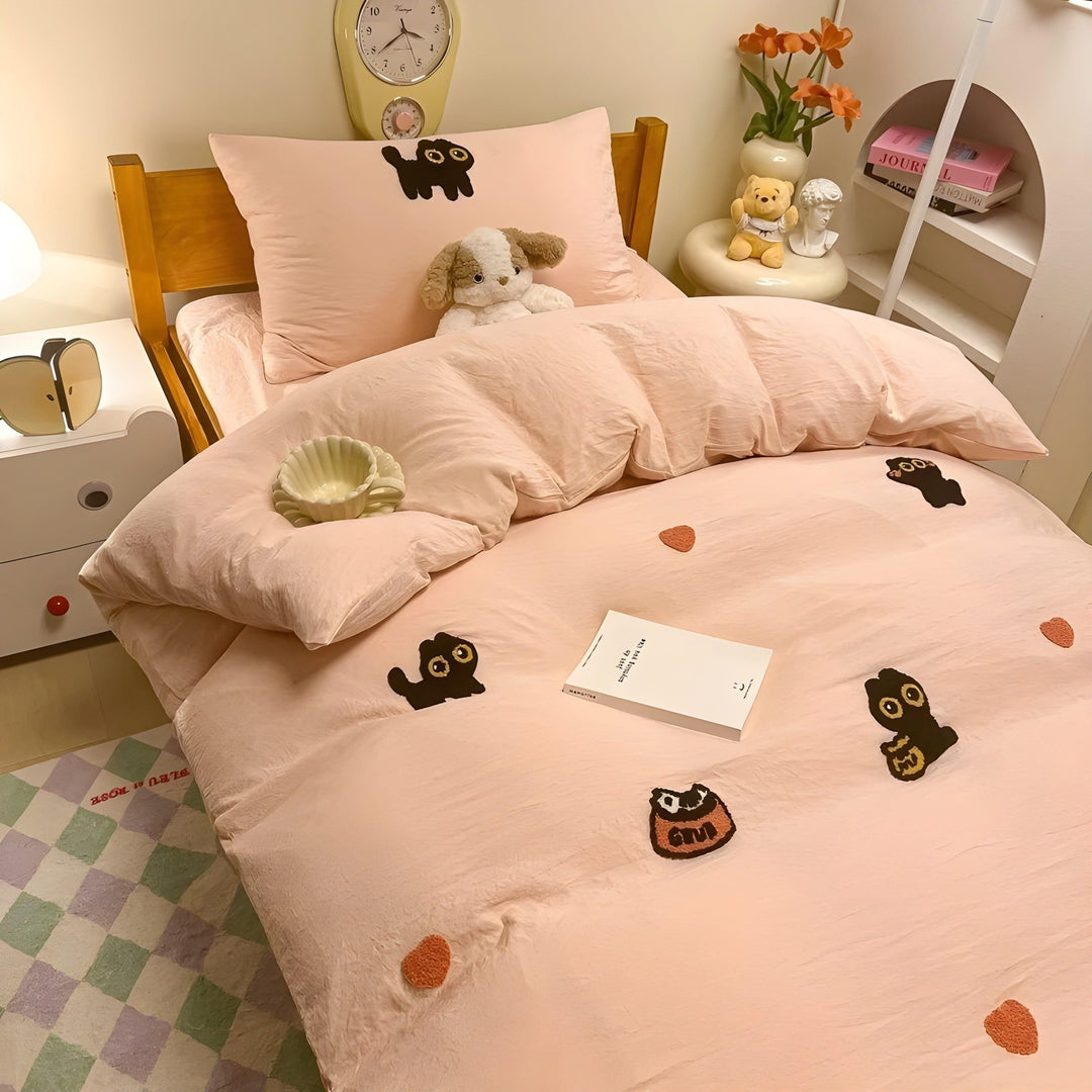 CloudComfort Bettzeug-Set – Komfortables und hautfreundliches Lucky Cat Bettzeug