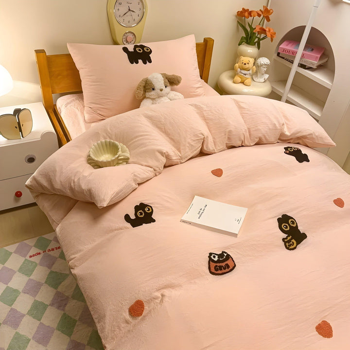 CloudComfort Bettzeug-Set – Komfortables und hautfreundliches Lucky Cat Bettzeug