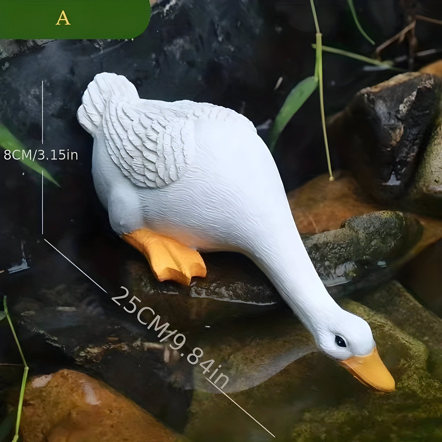 PuddlePals Skulptur – Bauernhaus Stil Ente & Gans Figur | Karnz