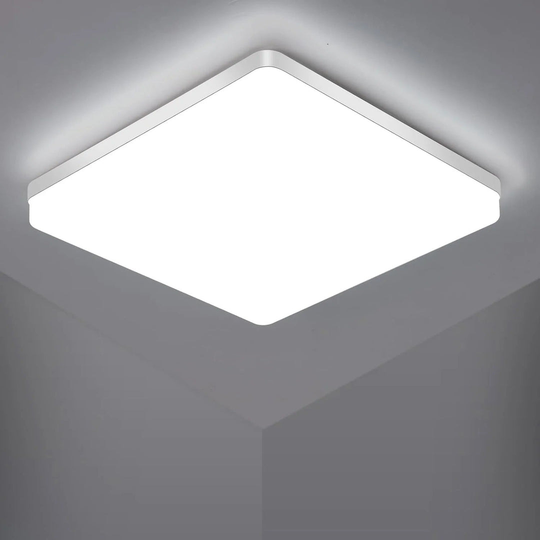 Quadratische LED-Deckenleuchte – Gleichmäßiges, Angenehmes Licht | Geeignet für Wohnzimmer & Badezimmer | Karnz
