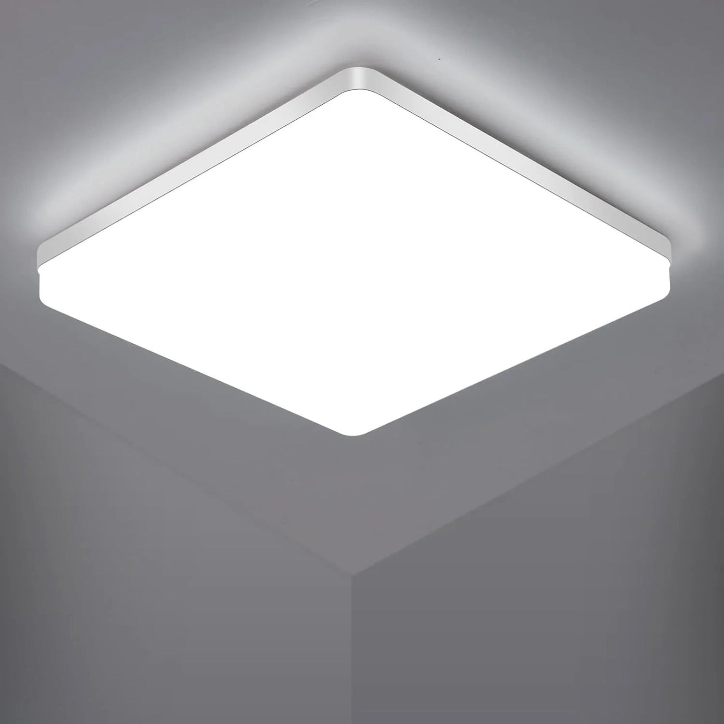 Quadratische LED-Deckenleuchte – Gleichmäßiges, Angenehmes Licht | Geeignet für Wohnzimmer & Badezimmer | Karnz
