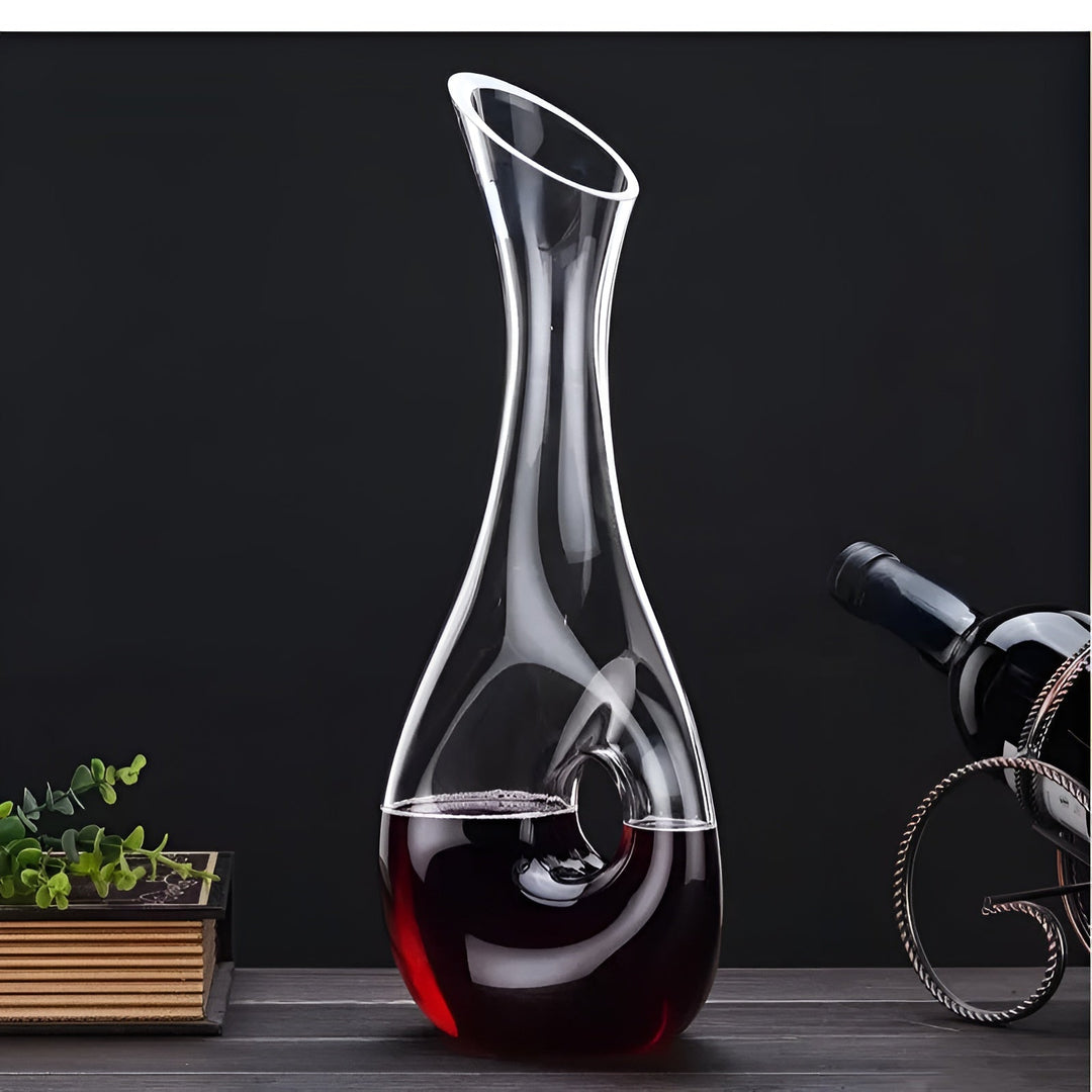 Kristall-Weinflasche in Schneckenform – Karnzeifrei für Wein oder Cognac | Dekorativ für Zuhause & Bar | Karnz