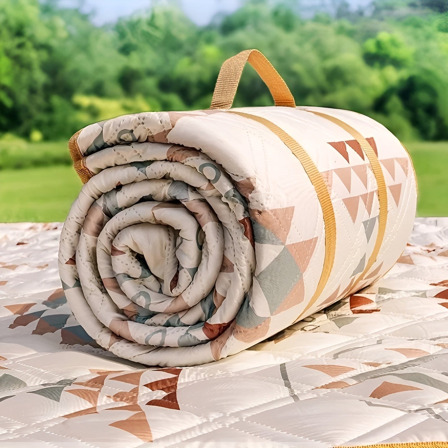 Picknickkorb mit Karomuster – wasserdicht und faltbar | Ideal für Park, Strand und Camping
