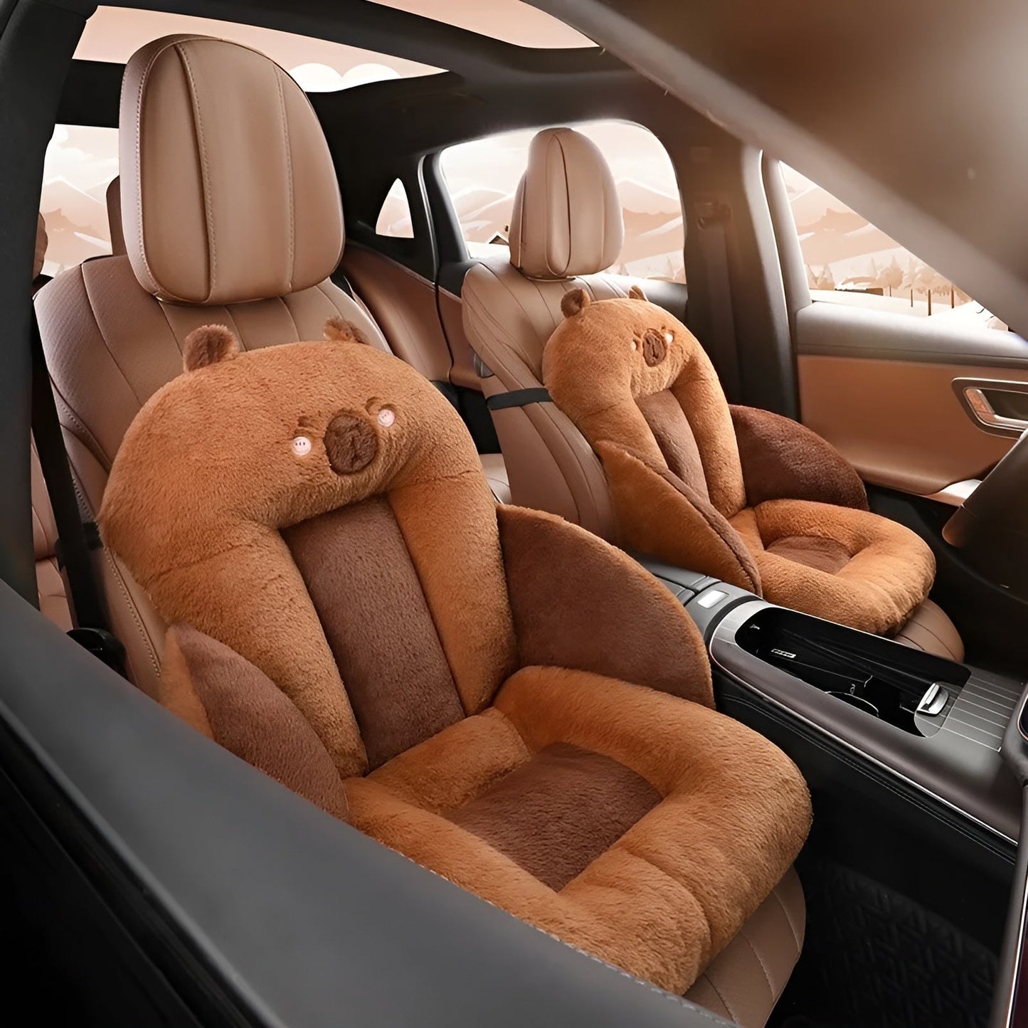Autositzkissen mit Cartoon-Design – Weich und bequem | Dick gepolstert für Auto, Büro und Zuhause | Karnz