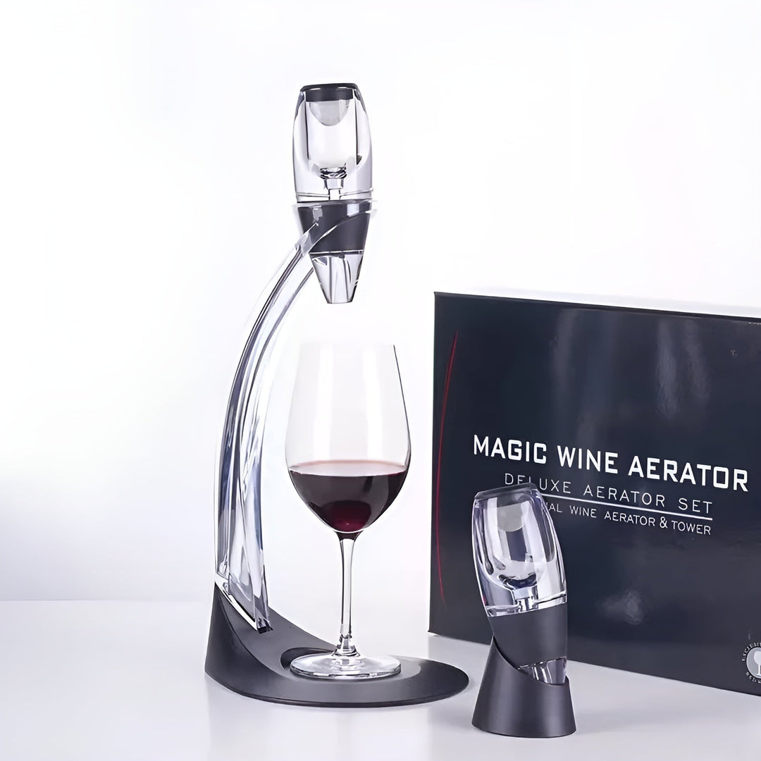 Dekanter mit Filter – Professioneller Ausgießer für Rotwein | Schneller Belüfter für Zuhause & Bar | Karnz