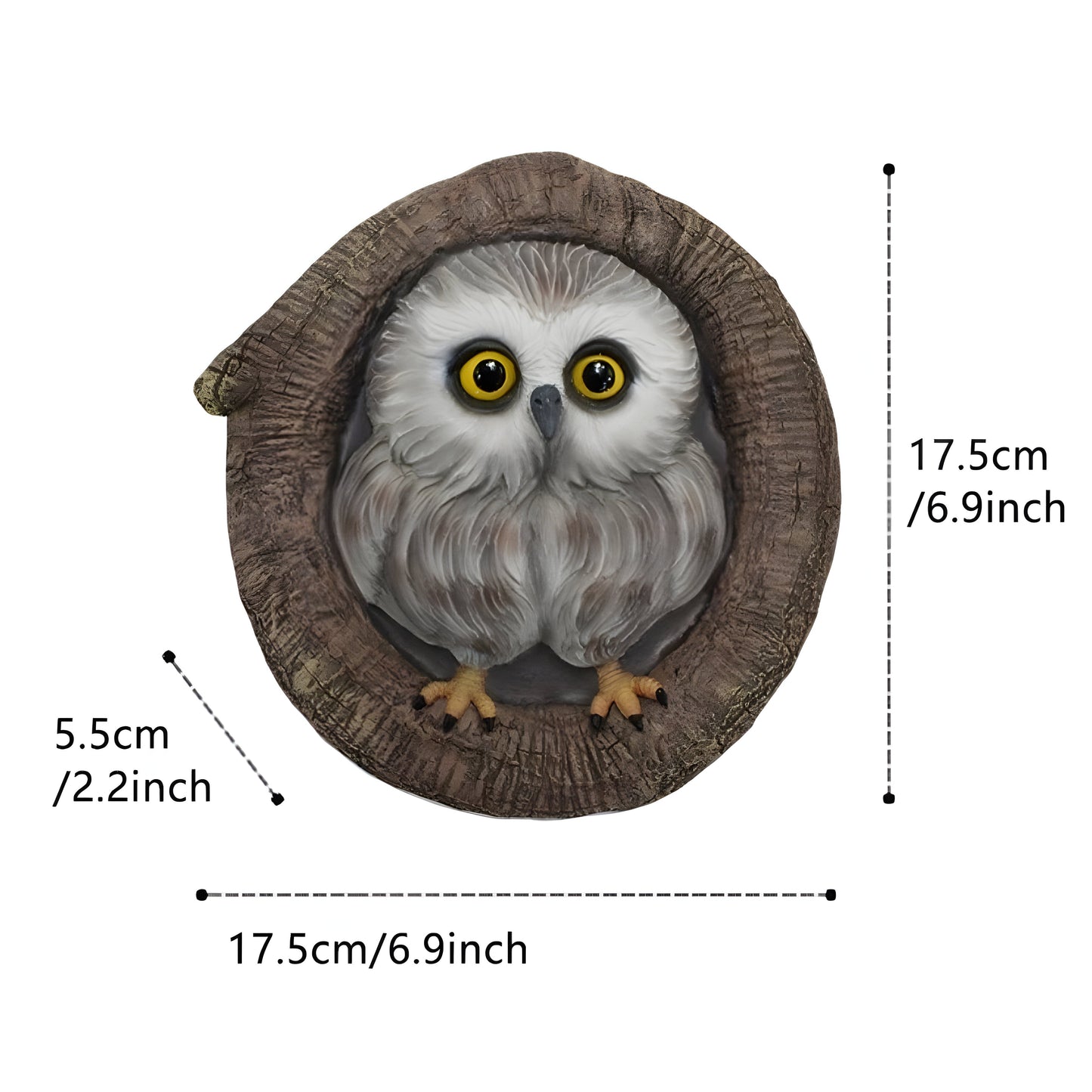 MysticOwl Ornament – Dekorative Eulenstatue aus Kunstharz