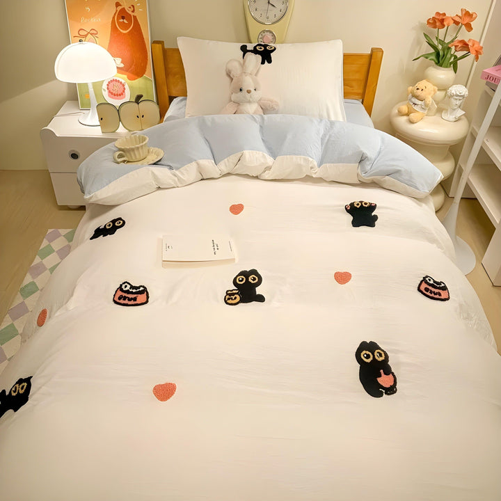 CloudComfort Bettzeug-Set – Komfortables und hautfreundliches Lucky Cat Bettzeug