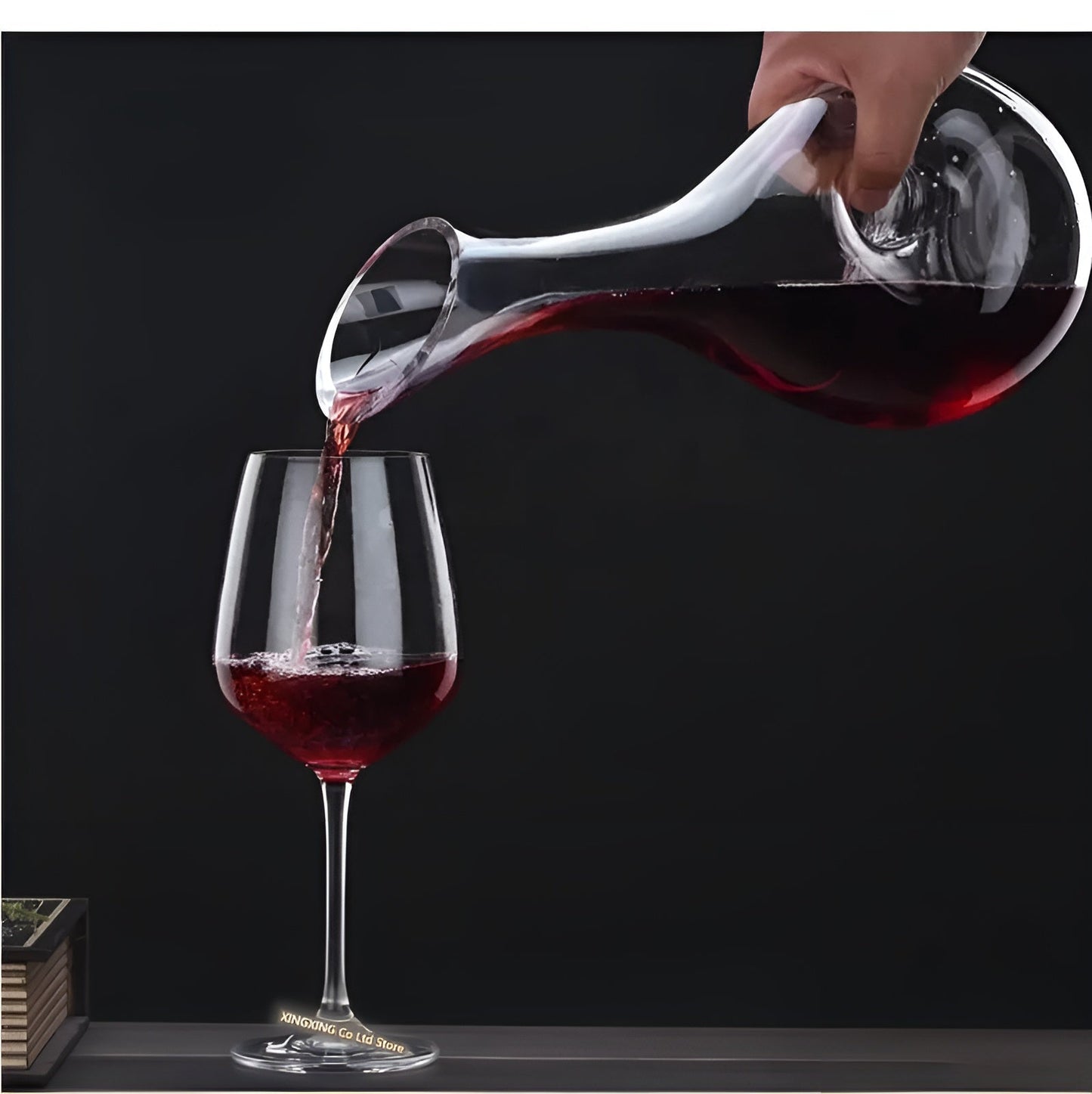 Weinkaraffe aus Kristall in Schneckenform – bleifrei für Wein oder Cognac | Dekorativ für Zuhause und Bar