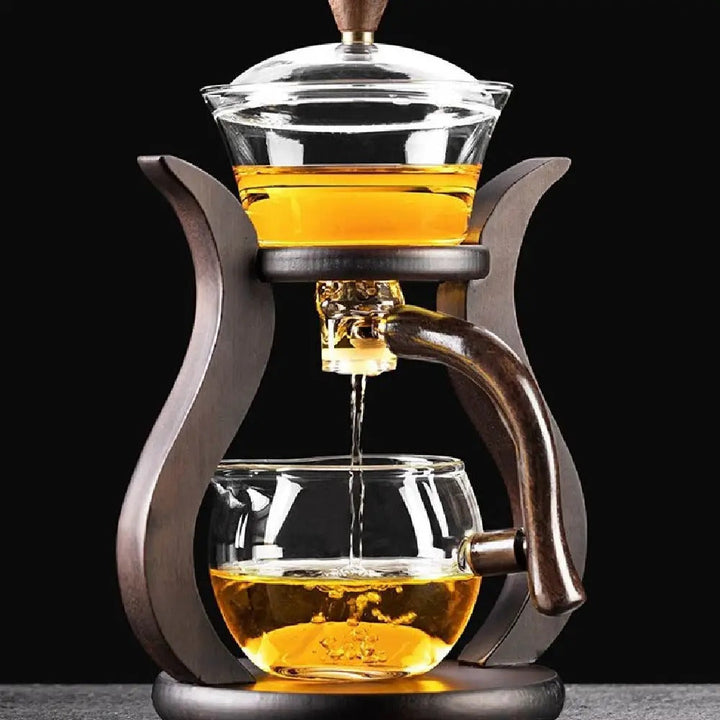 Glas Teeset mit Magnetfluss – Semi-automatische Kanne, hitzebeständig und elegant | Karnz