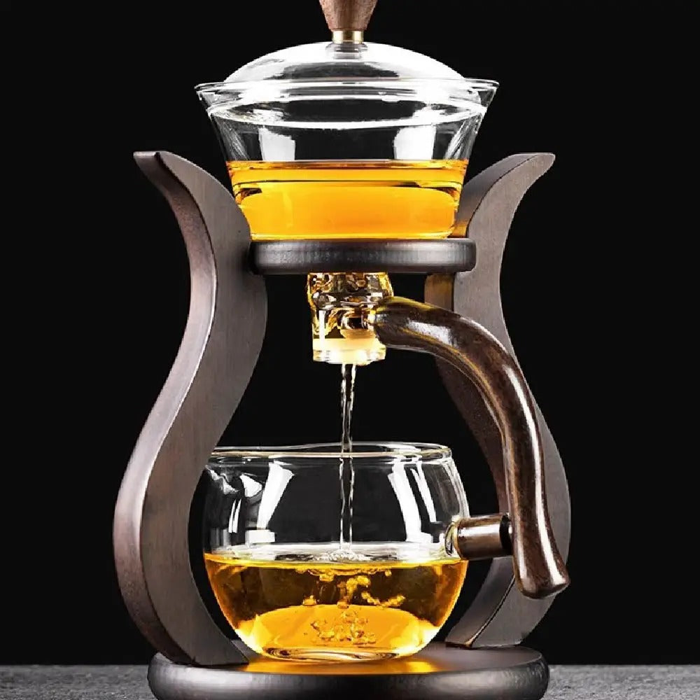 Teeservice aus Glas mit Magnetfluss – halbautomatische Kanne, hitzebeständig und elegant