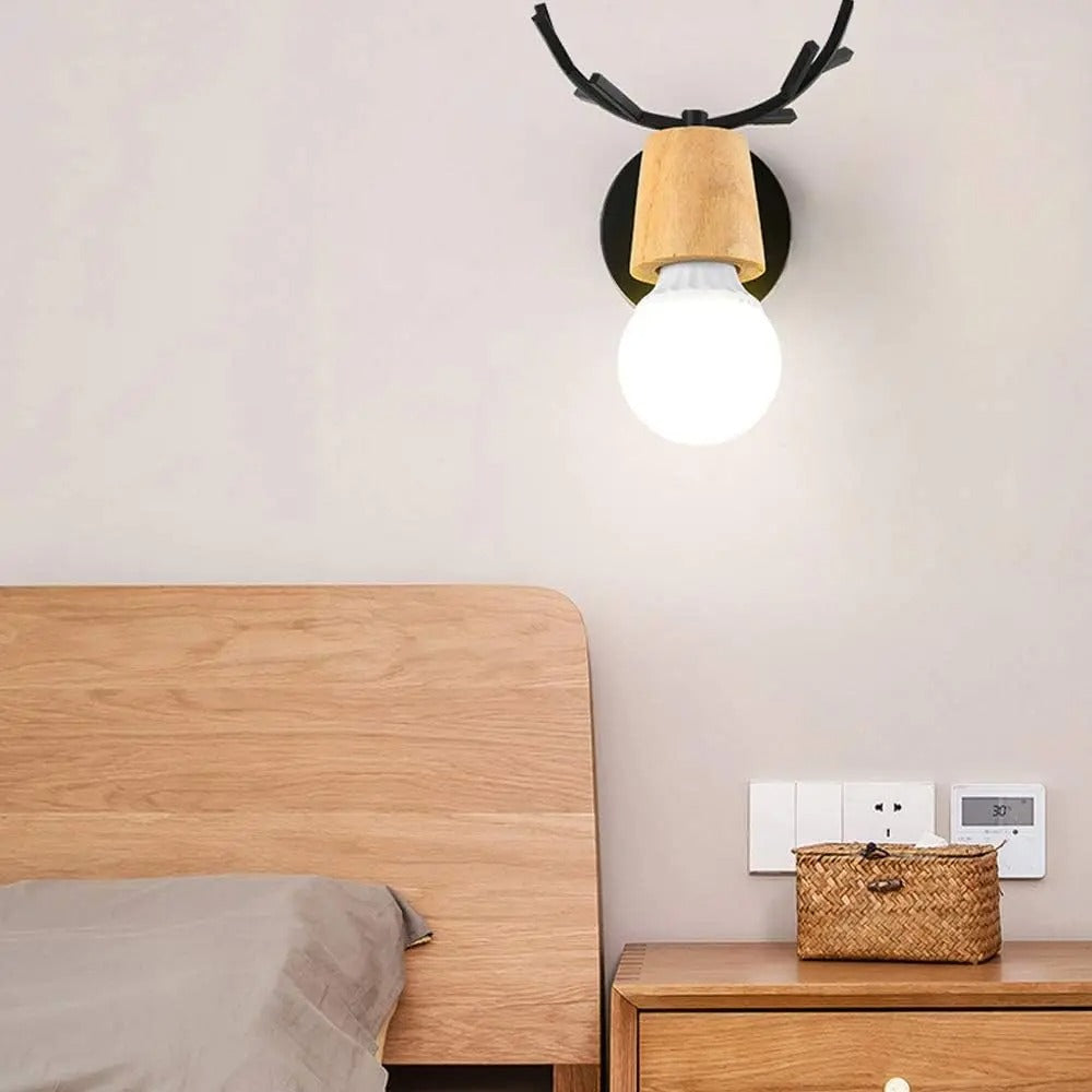 Deer Antler Wand Nachttischlampe Wandleuchte im nordischen Stil Design | Karnz