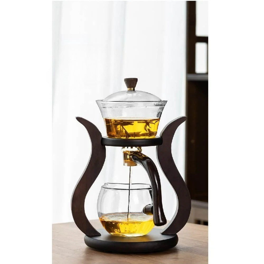 Teeservice aus Glas mit Magnetfluss – halbautomatische Kanne, hitzebeständig und elegant