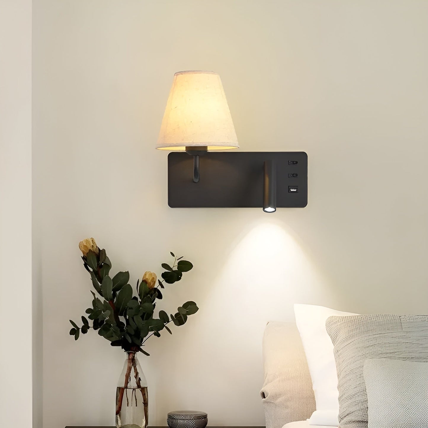 Leselampe mit Kerzenlichteffekt – Warmes, dekoratives Licht | Perfekt für Schlafzimmer und Bett