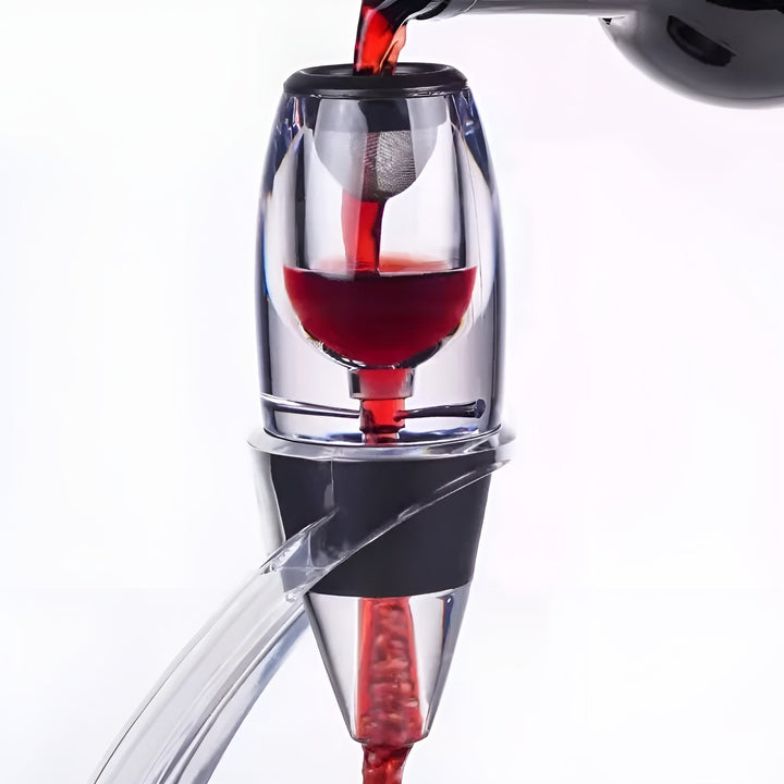 Dekanter mit Filter – Professioneller Ausgießer für Rotwein | Schneller Belüfter für Zuhause & Bar | Karnz