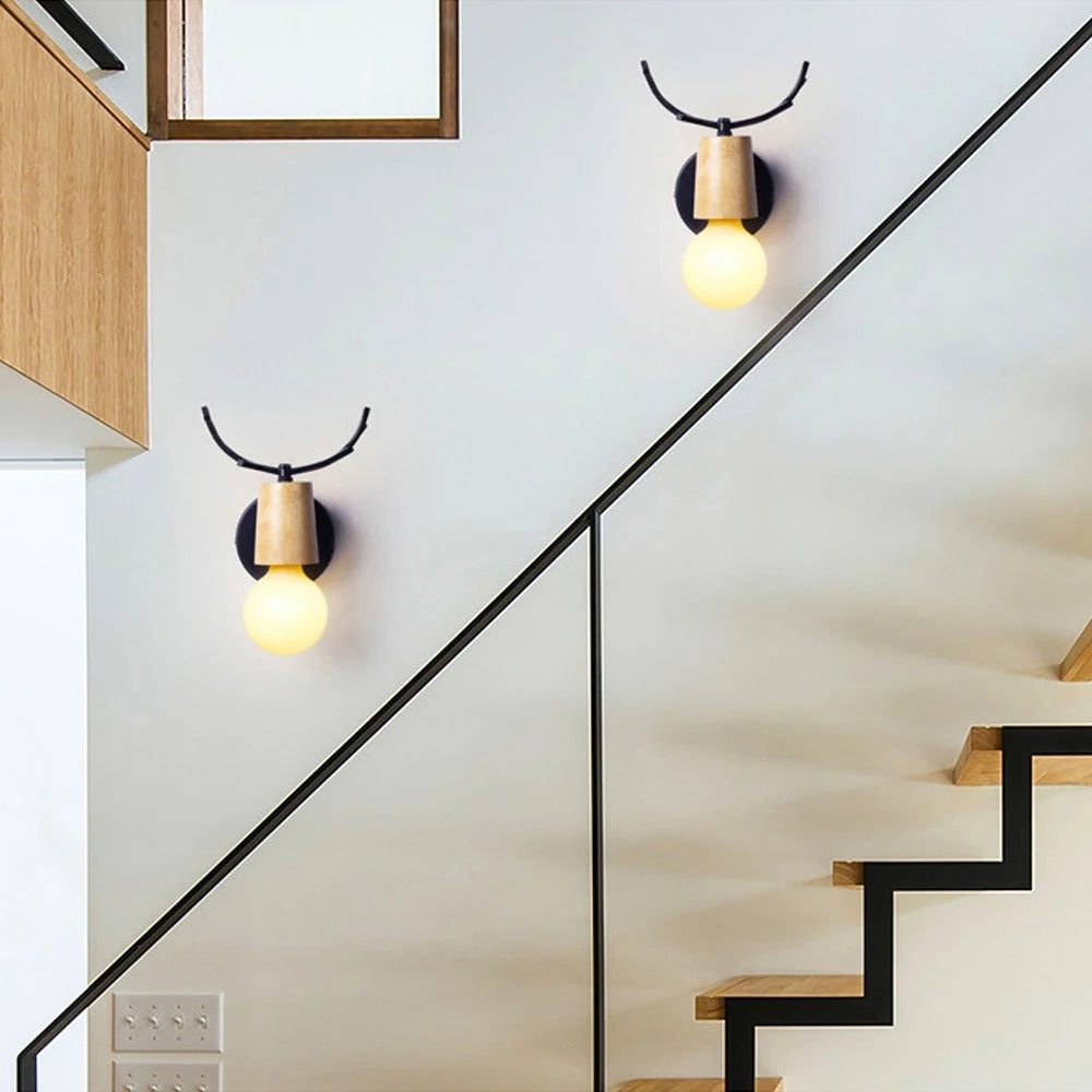 Deer Antler Wand Nachttischlampe Wandleuchte im nordischen Stil Design | Karnz