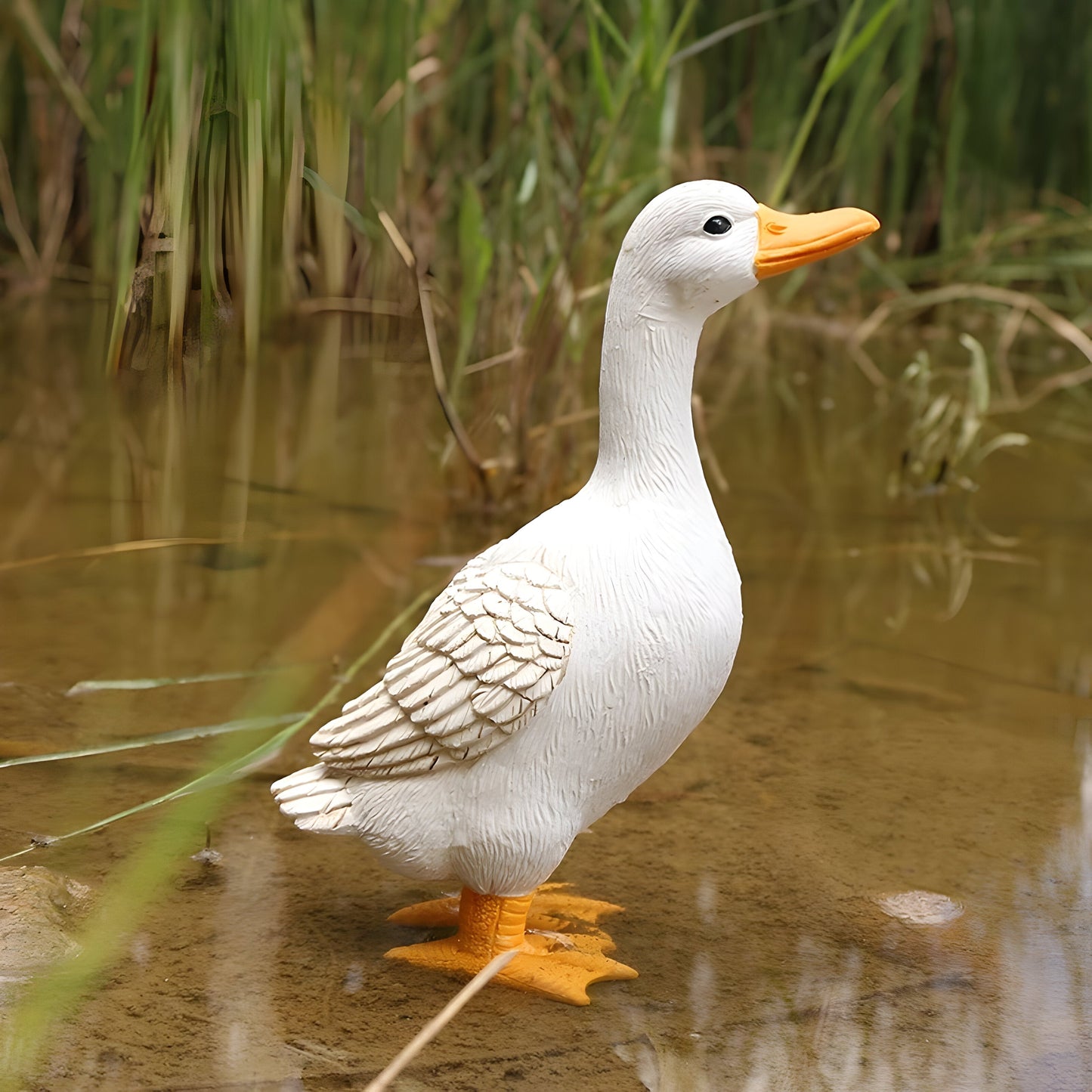 PuddlePals Skulptur – Bauernhaus Stil Ente & Gans Figur | Karnz
