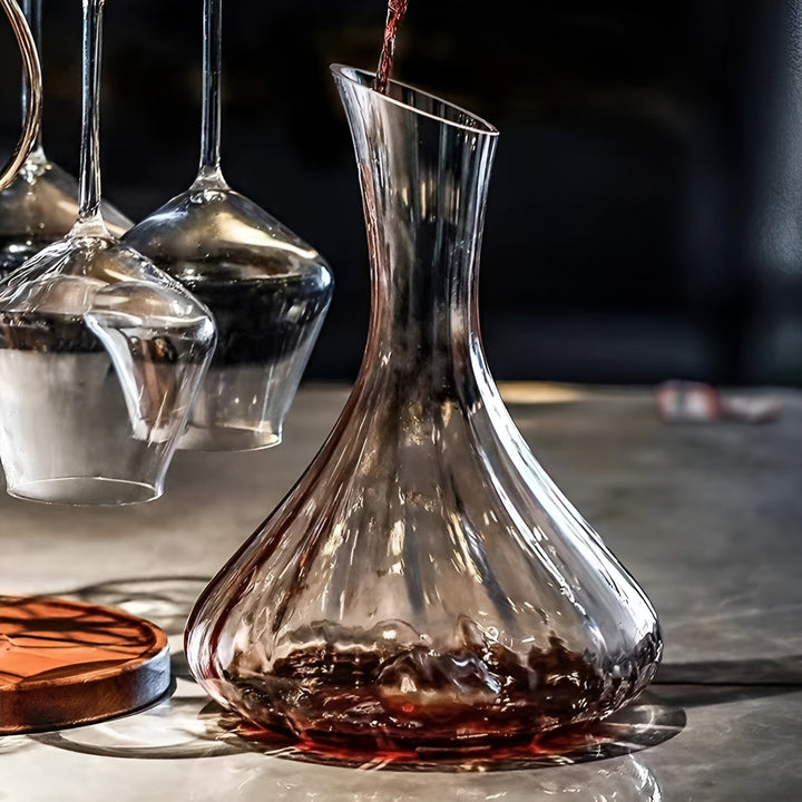 Kompakte Weindekanter aus Glas – Auslaufsicher und tragbar | Ideal für Reisen | Karnz