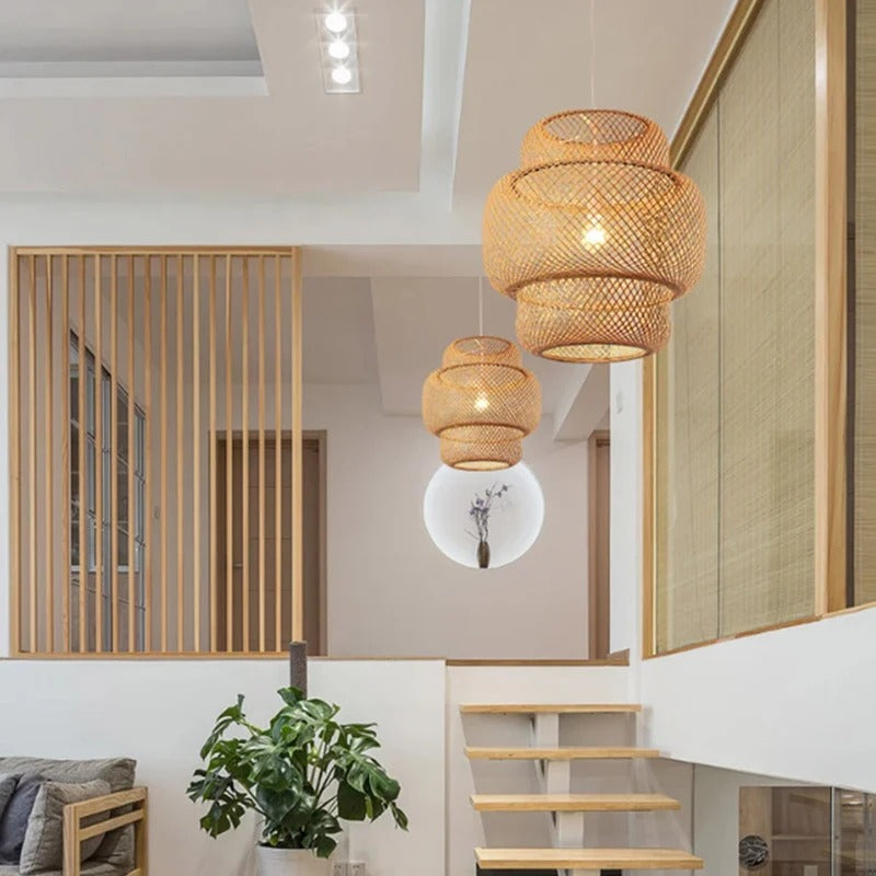 Bamboo-Lampe Handgestrickt Chinesischer Stil Weben | Karnz