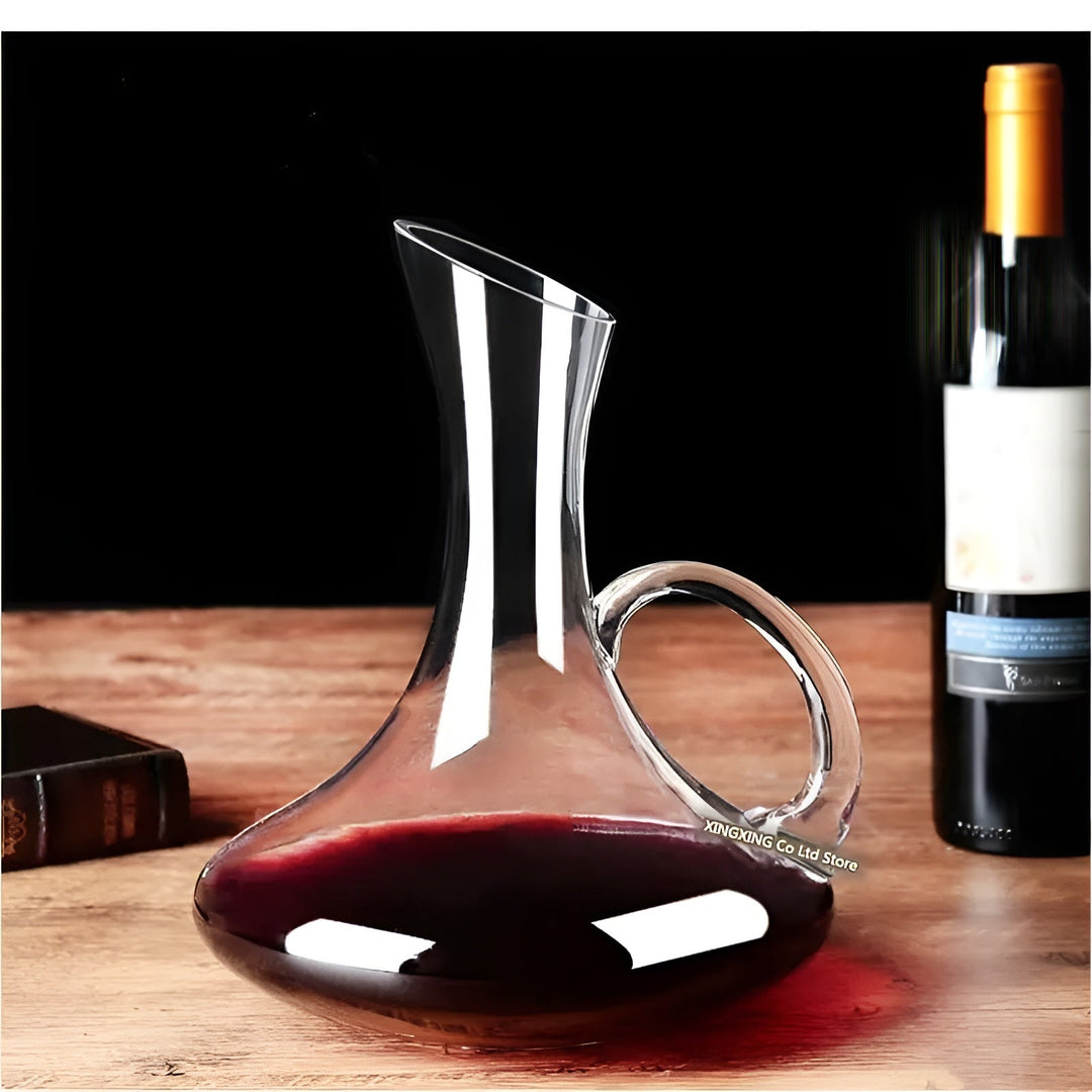 Kristall-Weinflasche in Schneckenform – Karnzeifrei für Wein oder Cognac | Dekorativ für Zuhause & Bar | Karnz