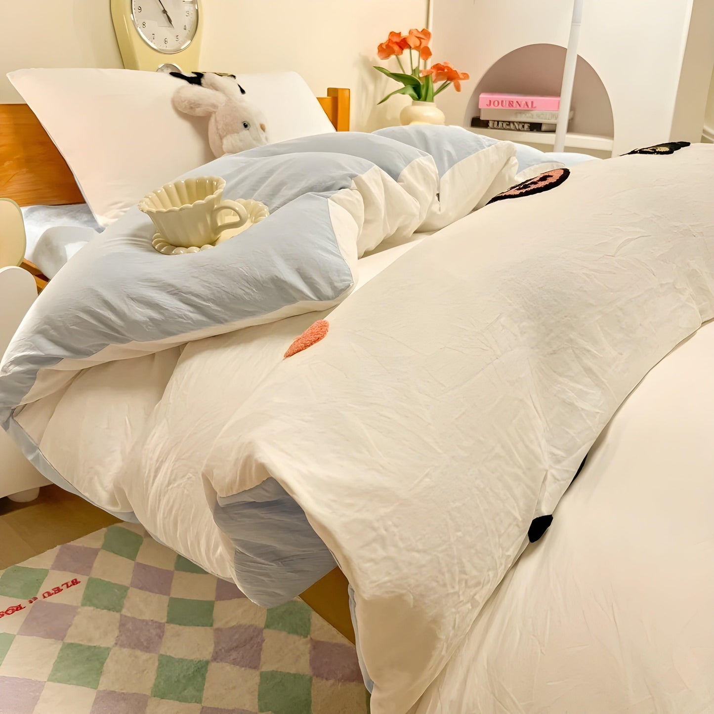CloudComfort Bettwäsche Set - Bequem und Hautfreundlich Glückskatze Bettwäsche | Karnz