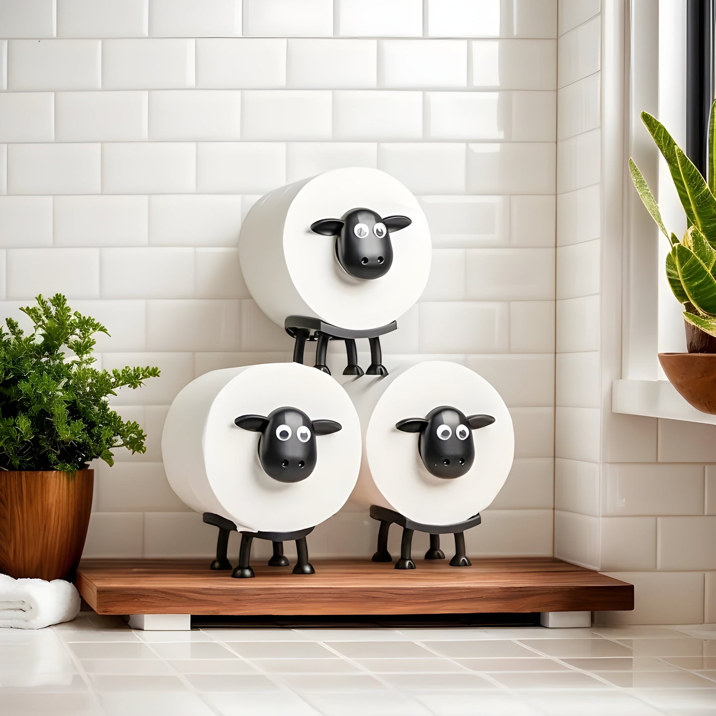 Toilettenpapierhalter kaufen – Originelle und witzige Badezimmerdekoration | Rutschfest, ideal für kleine Badezimmer