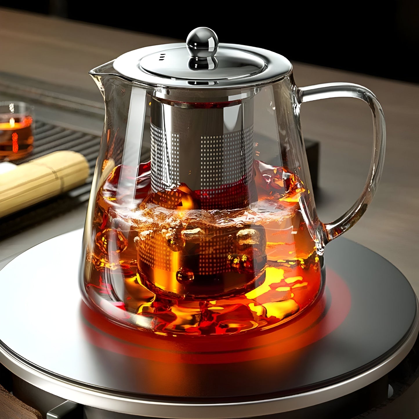 CrystalBrew-Becher – Hitzebeständiges Glas mit Edelstahlfilter
