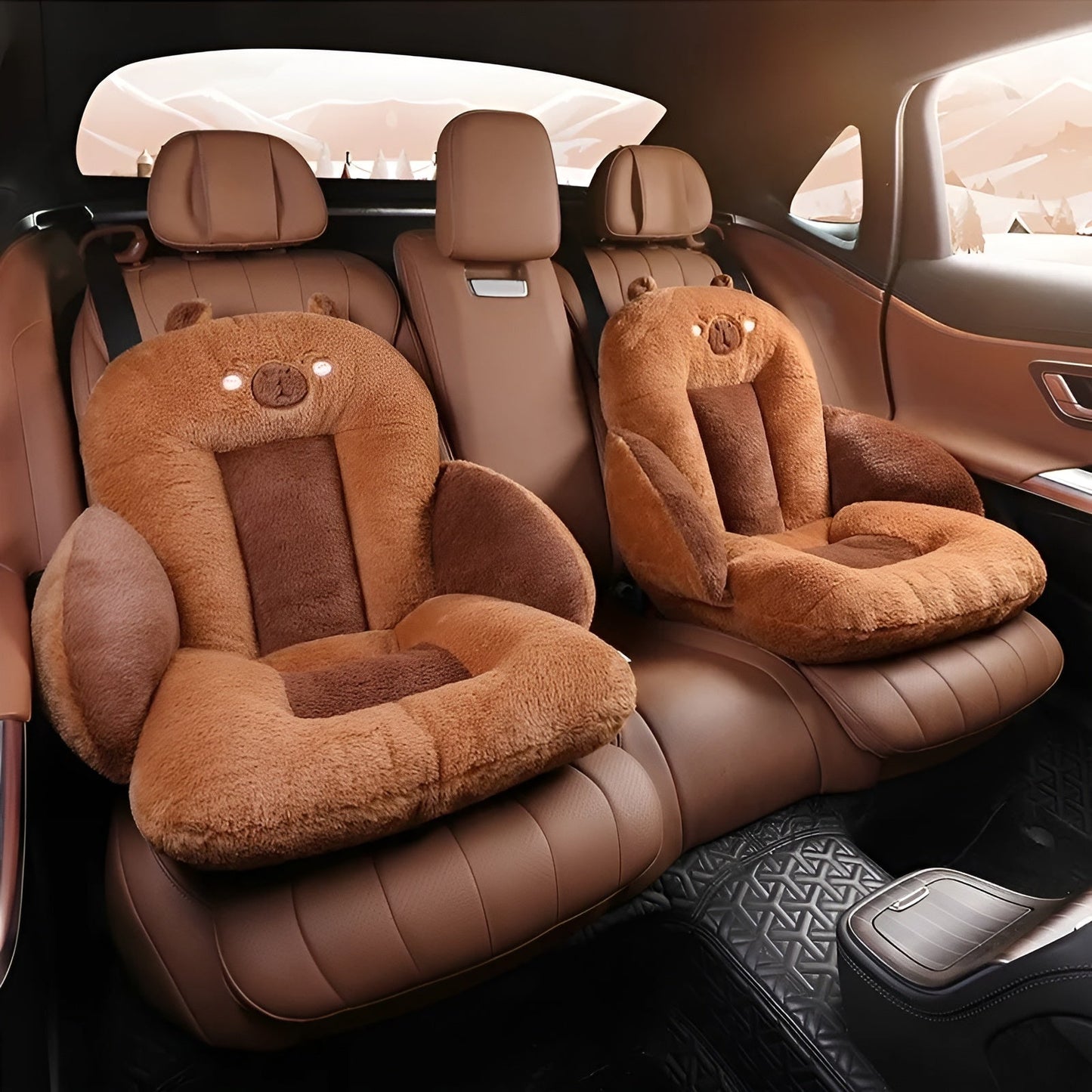 Autositzkissen mit Cartoon-Design – Weich und bequem | Dick gepolstert für Auto, Büro und Zuhause | Karnz