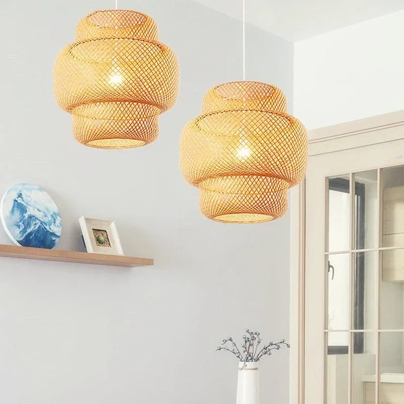 Bamboo-Lampe Handgestrickt Chinesischer Stil Weben | Karnz