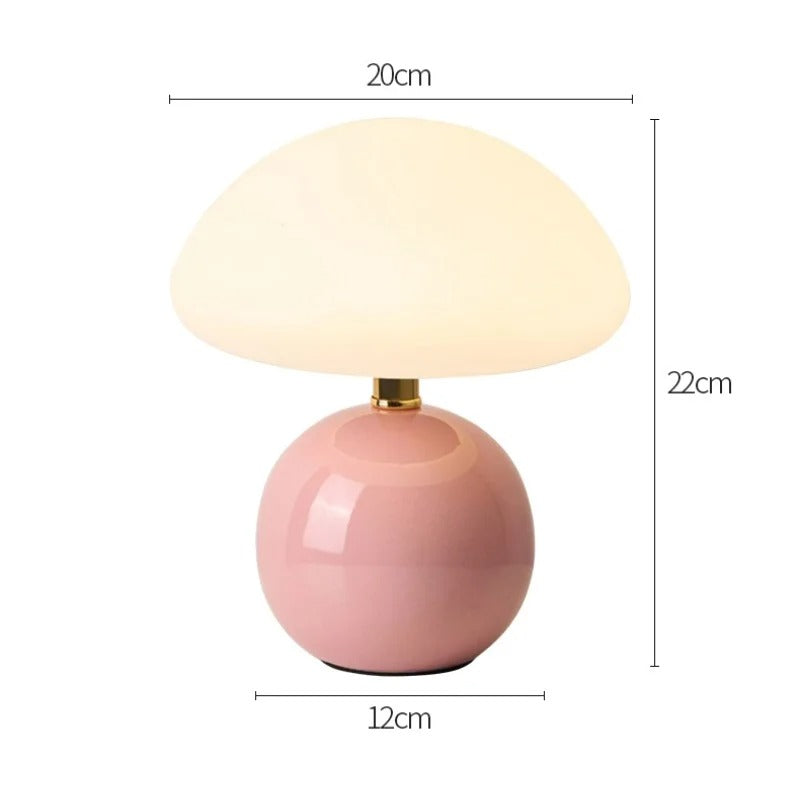 Französische Creme Pilzlampe | Karnz