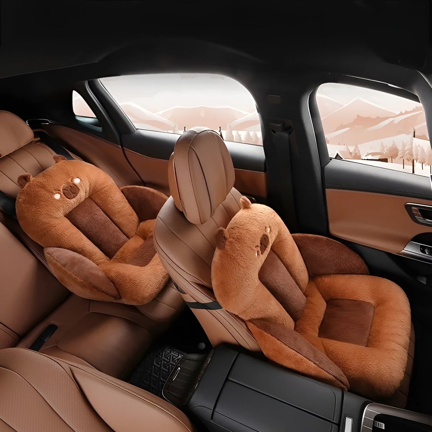 Autositzkissen mit Cartoon-Design – Weich und bequem | Dick gepolstert für Auto, Büro und Zuhause | Karnz