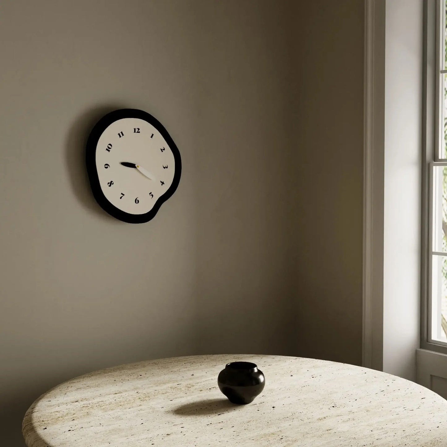 Skandinavische Wanduhr Minimalistisches Lautloses Design | Karnz