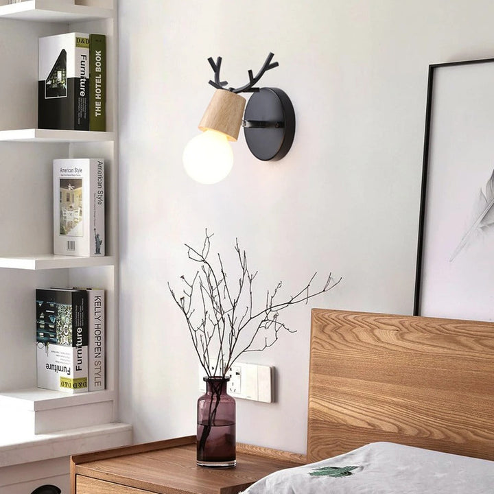 Deer Antler Wand Nachttischlampe Wandleuchte im nordischen Stil Design | Karnz