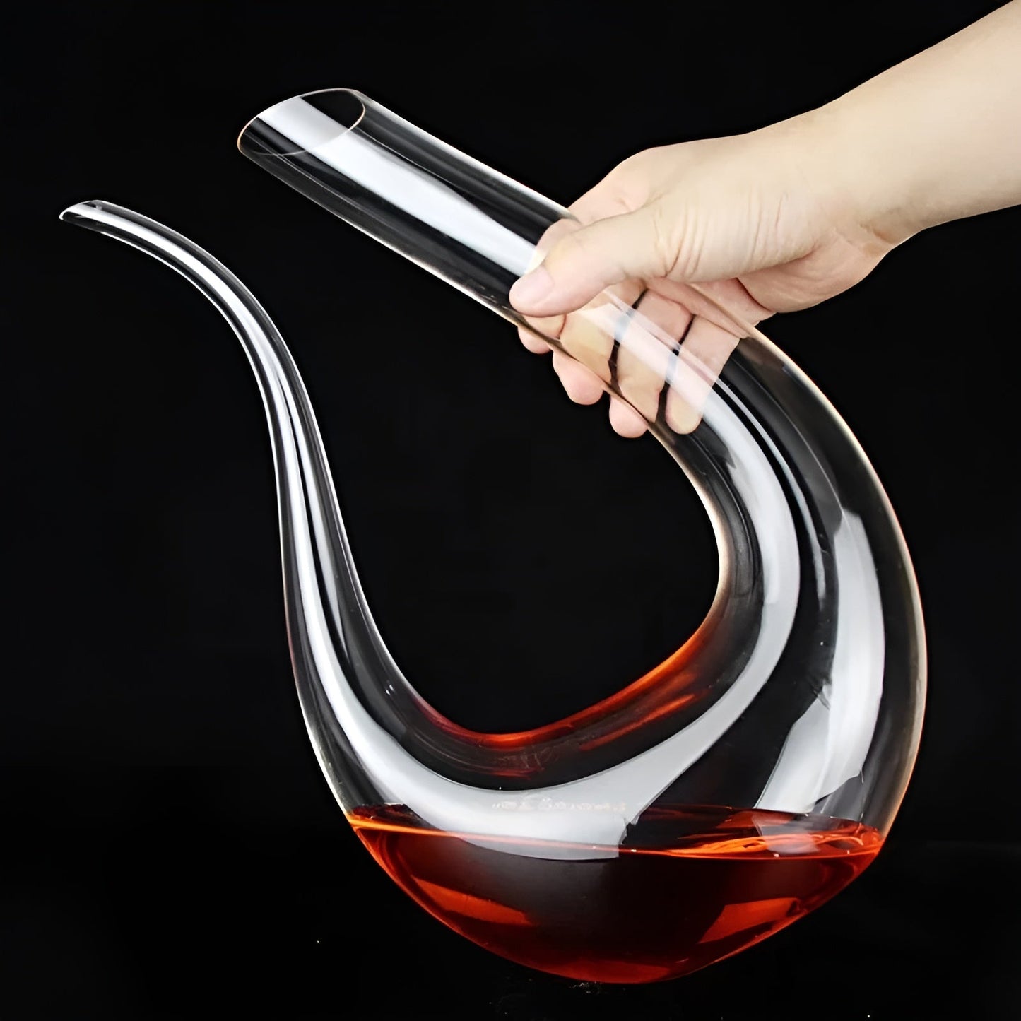 Weindekanter mit Belüfter - handgeKarnzasen und stilvoll - 1500 ml für Bar und Zuhause - Karnzeifreies Glas | Karnz
