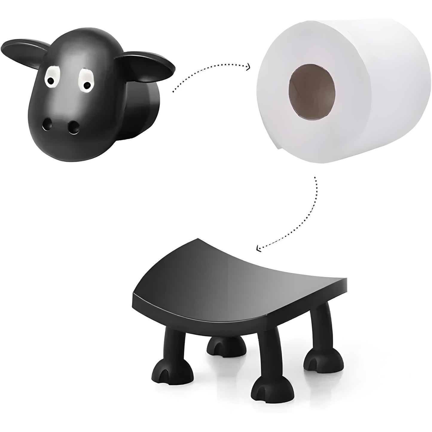 Toilettenpapierhalter kaufen – Originelle und witzige Badezimmerdekoration | Rutschfest, ideal für kleine Badezimmer