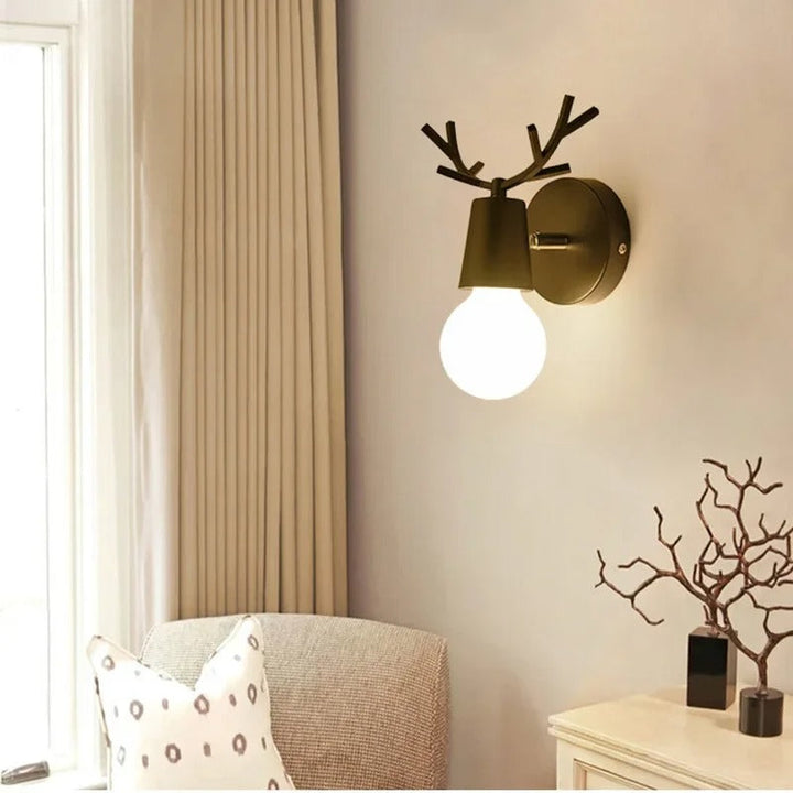 Deer Antler Wand Nachttischlampe Wandleuchte im nordischen Stil Design | Karnz