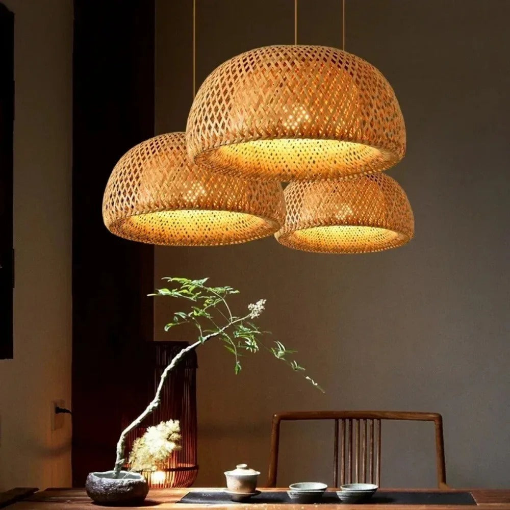 Bamboo-Lampe Handgestrickt Chinesischer Stil Weben | Karnz