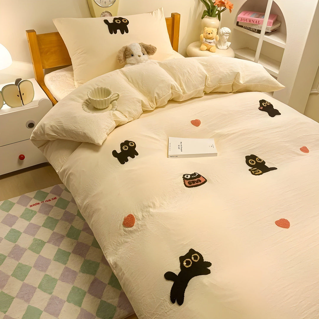 CloudComfort Bettzeug-Set – Komfortables und hautfreundliches Lucky Cat Bettzeug