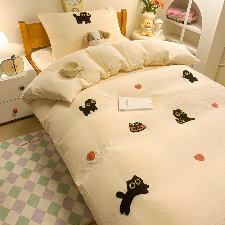 CloudComfort Bettzeug-Set – Komfortables und hautfreundliches Lucky Cat Bettzeug