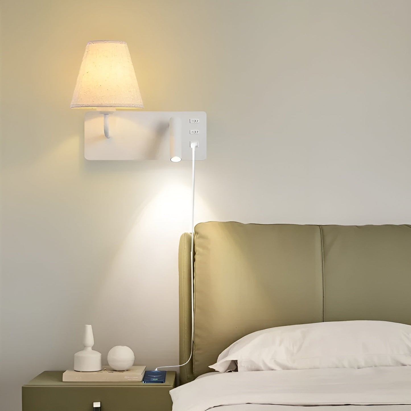 Leselampe mit Kerzenlichteffekt – Warmes, dekoratives Licht | Perfekt für Schlafzimmer und Bett