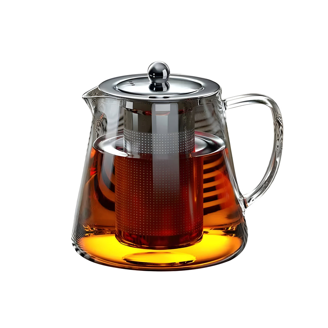 CrystalBrew-Becher – Hitzebeständiges Glas mit Edelstahlfilter