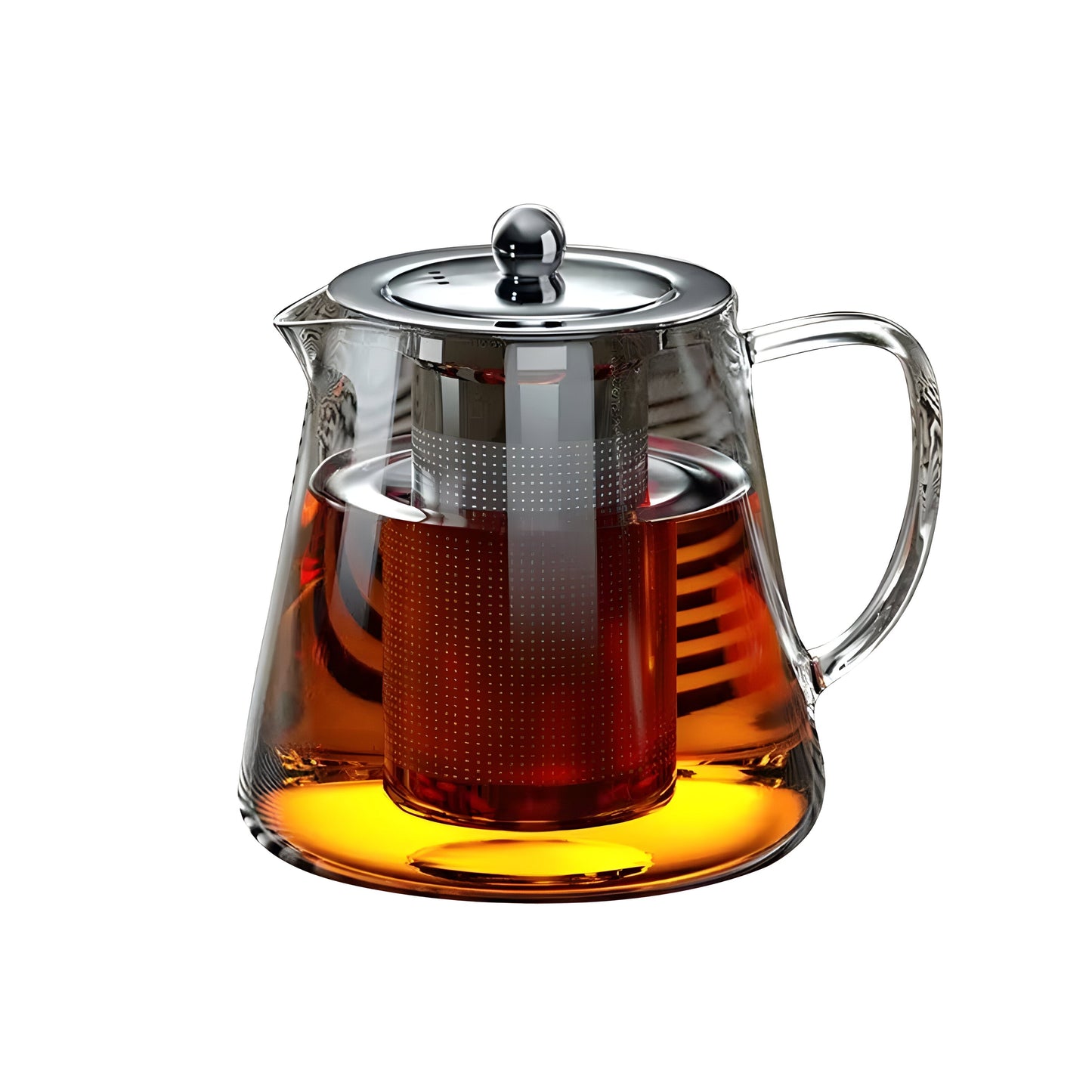CrystalBrew-Becher – Hitzebeständiges Glas mit Edelstahlfilter