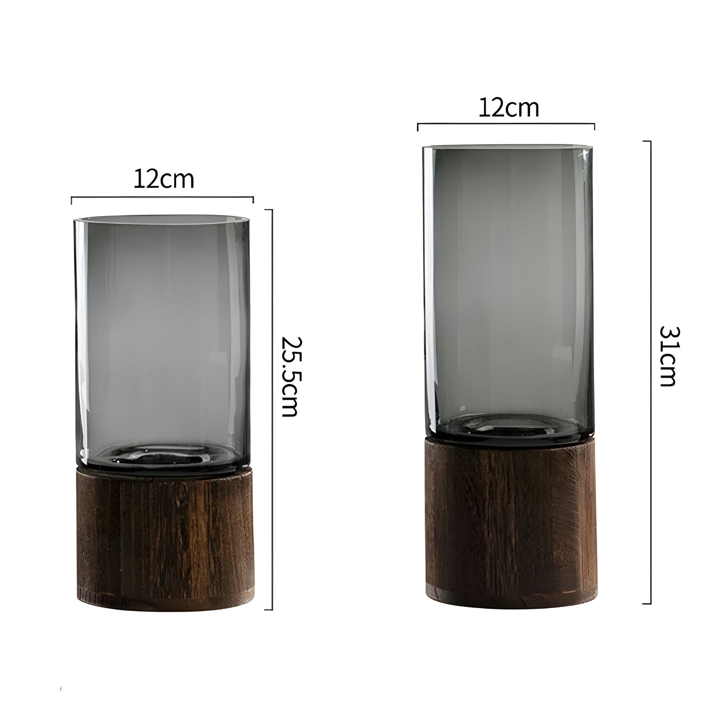 TranquilKarnzoom Vase – Europäische Hydroponik-Vase aus Holz und Glas