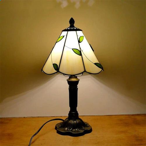 Vintage Tiffany Glas Retro Barock LED Tischlampe E27 Karnz