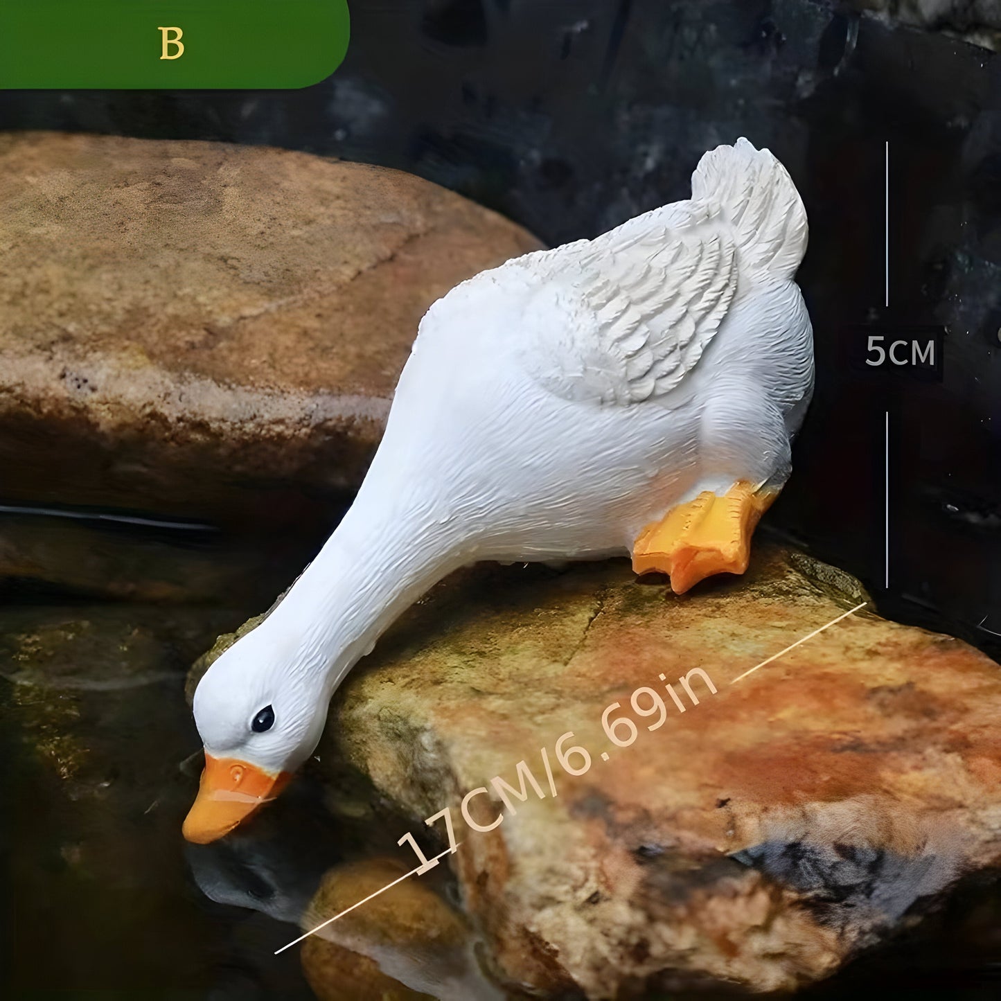 PuddlePals Skulptur – Bauernhaus Stil Ente & Gans Figur | Karnz