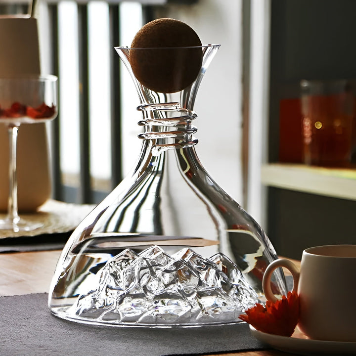 Kristallglas Weinkaraffe – Schnelle Belüftung & kreatives Design | Perfekt für zu Hause und die Bar | Karnz