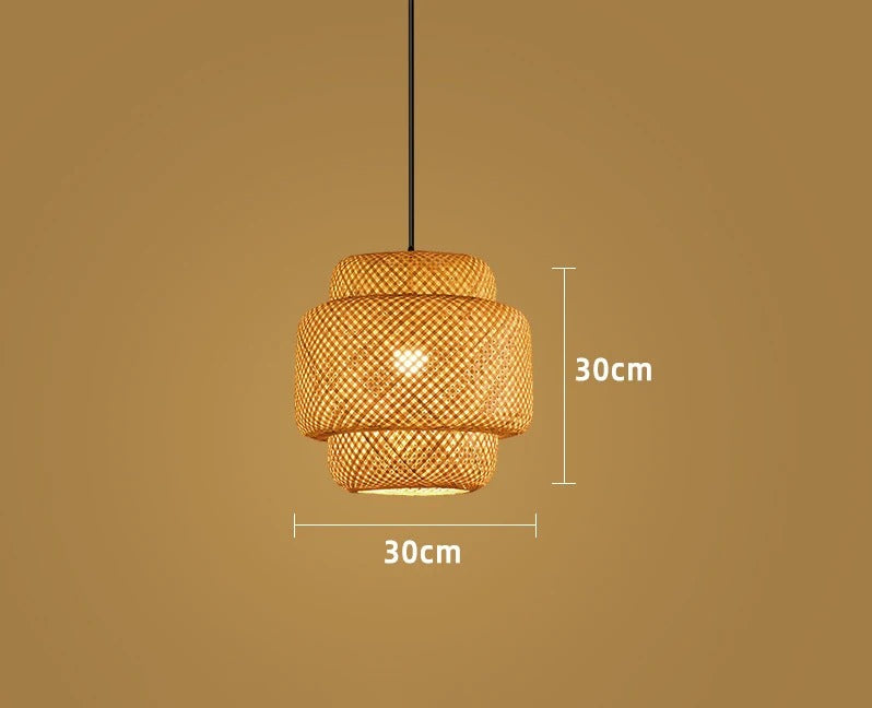Bamboo-Lampe Handgestrickt Chinesischer Stil Weben | Karnz